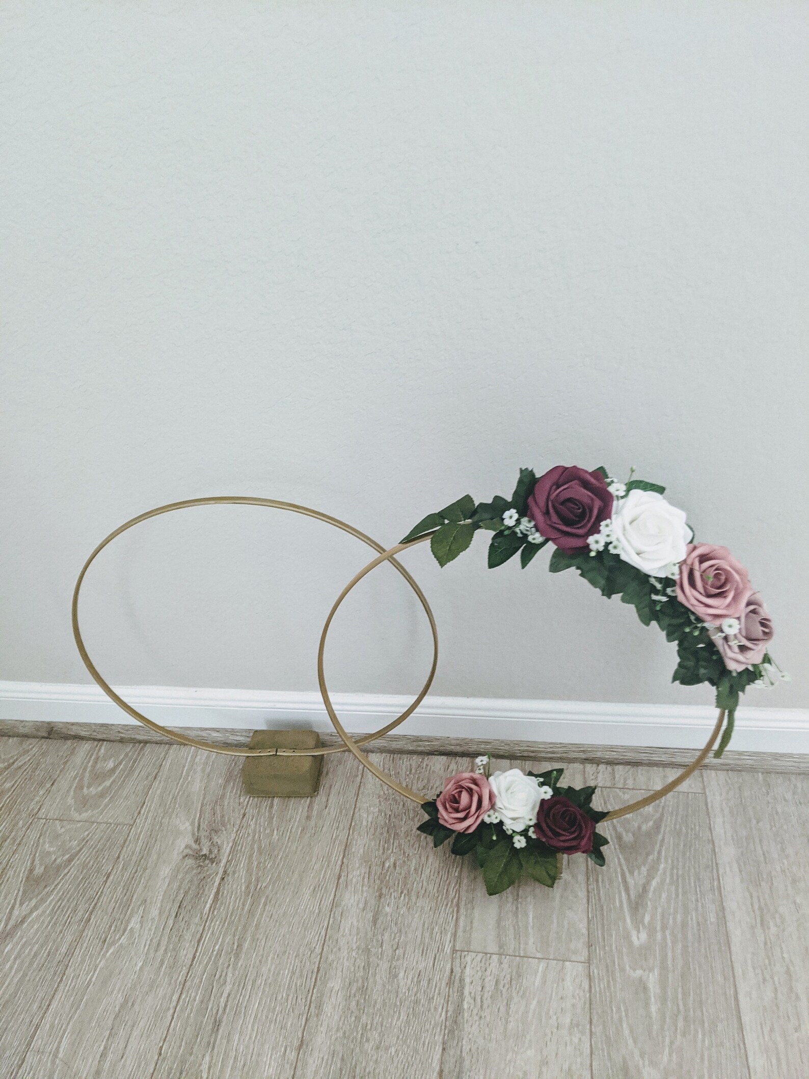 Gold Hoop Centerpiece just add flowers Wedding decor table Etsy