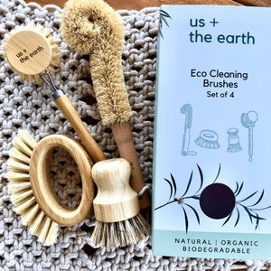 Eco Cleaning - Bamboo Scrubbing Brushes set og 4