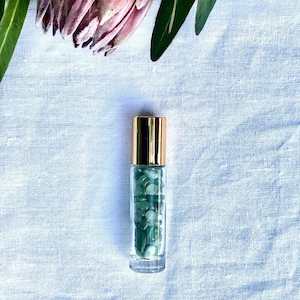 Flourite Essential Oil Crystal Gemstone Roller Ball Bottle 10ml | Eco-friendly gifts for her| Crystal healing stones | DIY fragrance
