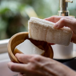 Zero Waste Cleaning Bundle - Set of 3 Loofah Cellulose Sponges for Scrubbing
