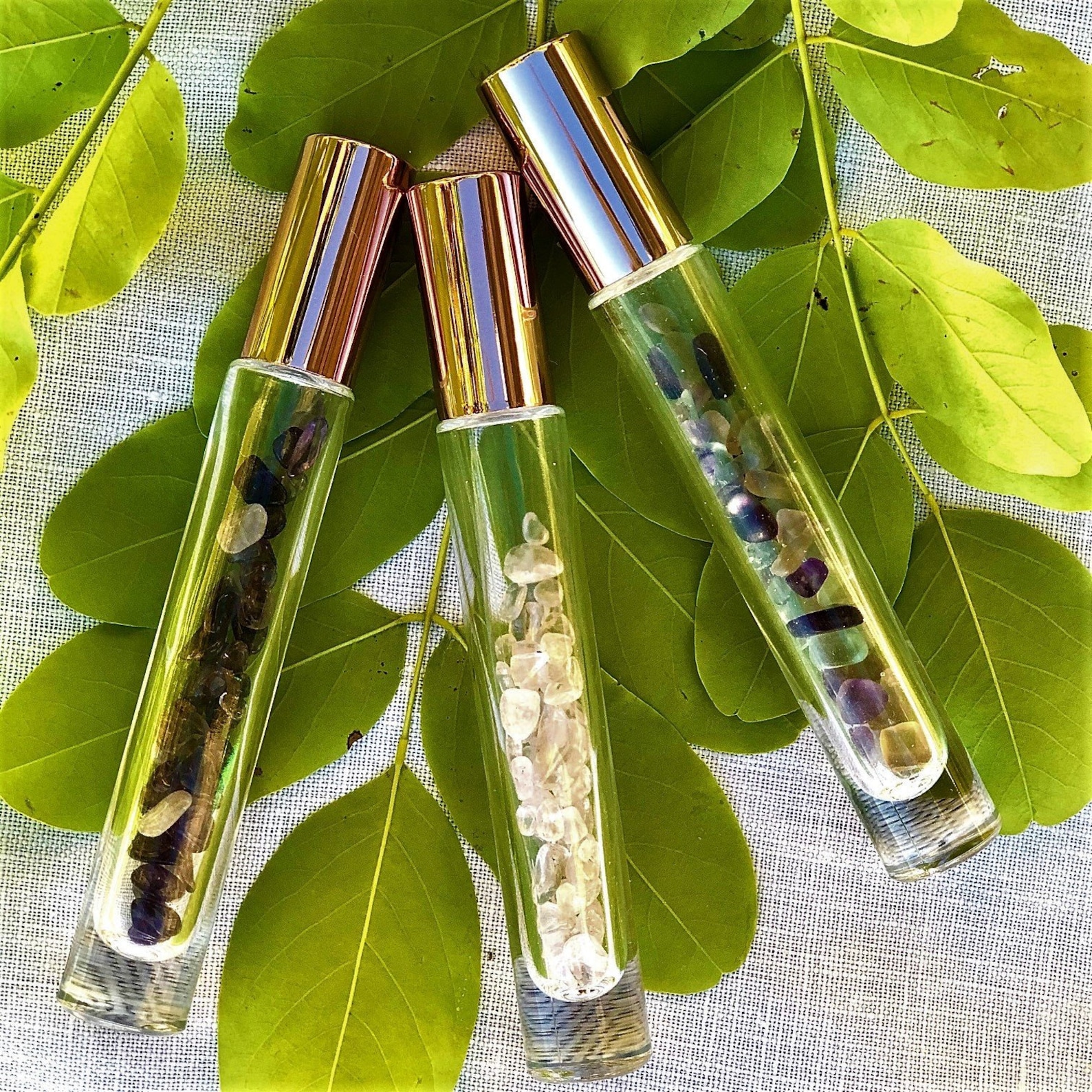 Essential Oil Crystal Gemstone Roller Bottle 10ml Longer Etsy