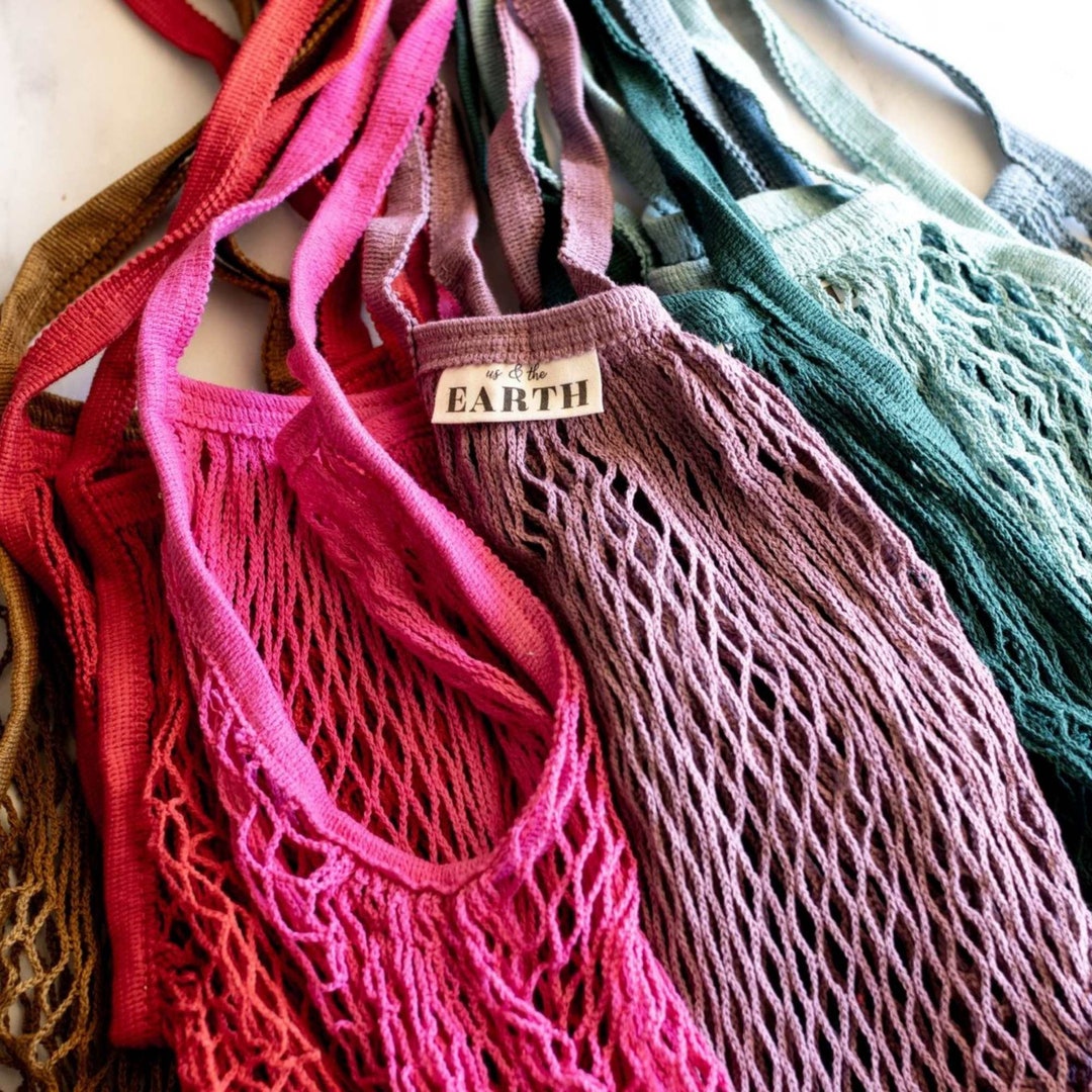 Cotton Mesh Shopping Bag Market Bag Beach Bag Gym Bag 13 Colours Etsy