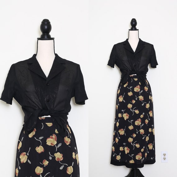 Yellow Floral Skirt