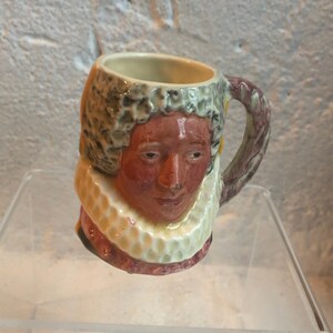 Queen Bess, Vintage Toby Jug By Lancaster & Sandland Ltd, Hand Painted In England,