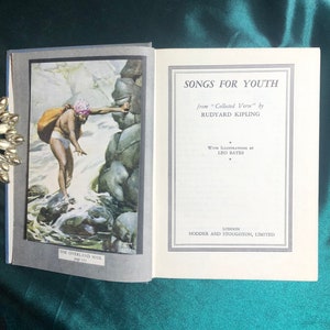 Songs For Youth, A Book Of Verse By Rudyard Kipling, Illustrations by Leo Bates, Special Art Edition, British India. image 1