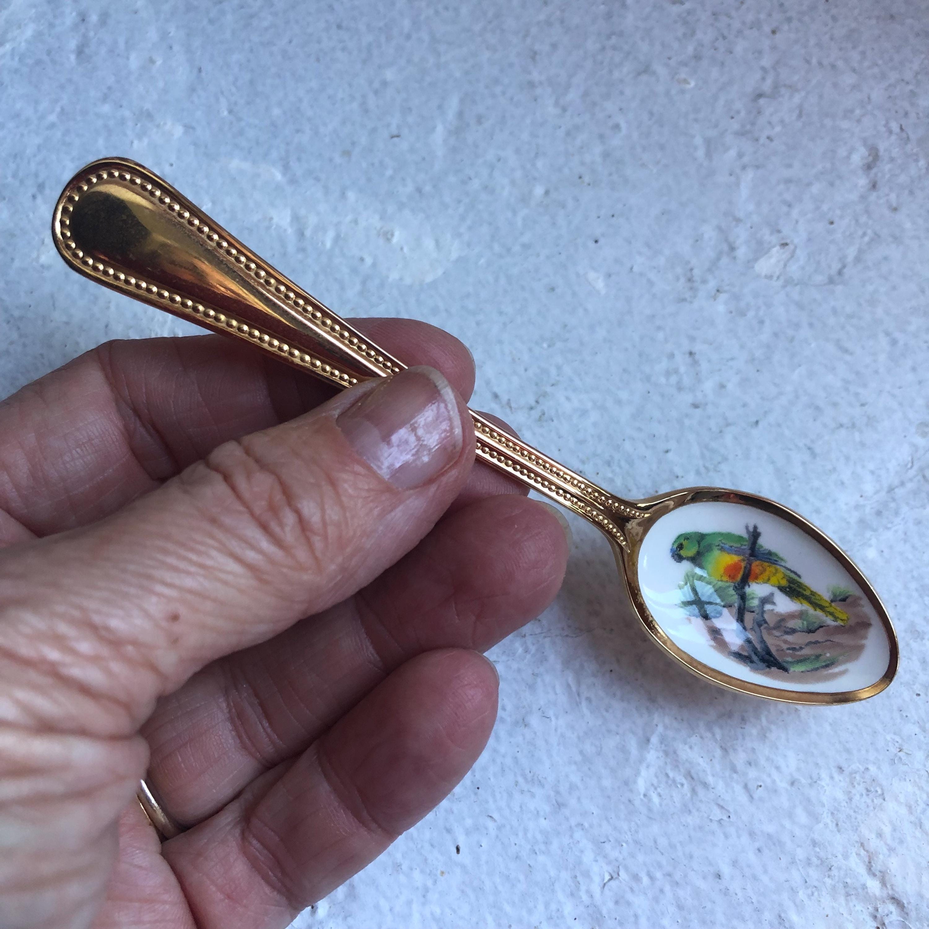 Set of 12 Collector Spoons, Gold-plated Stainless Made in Japan