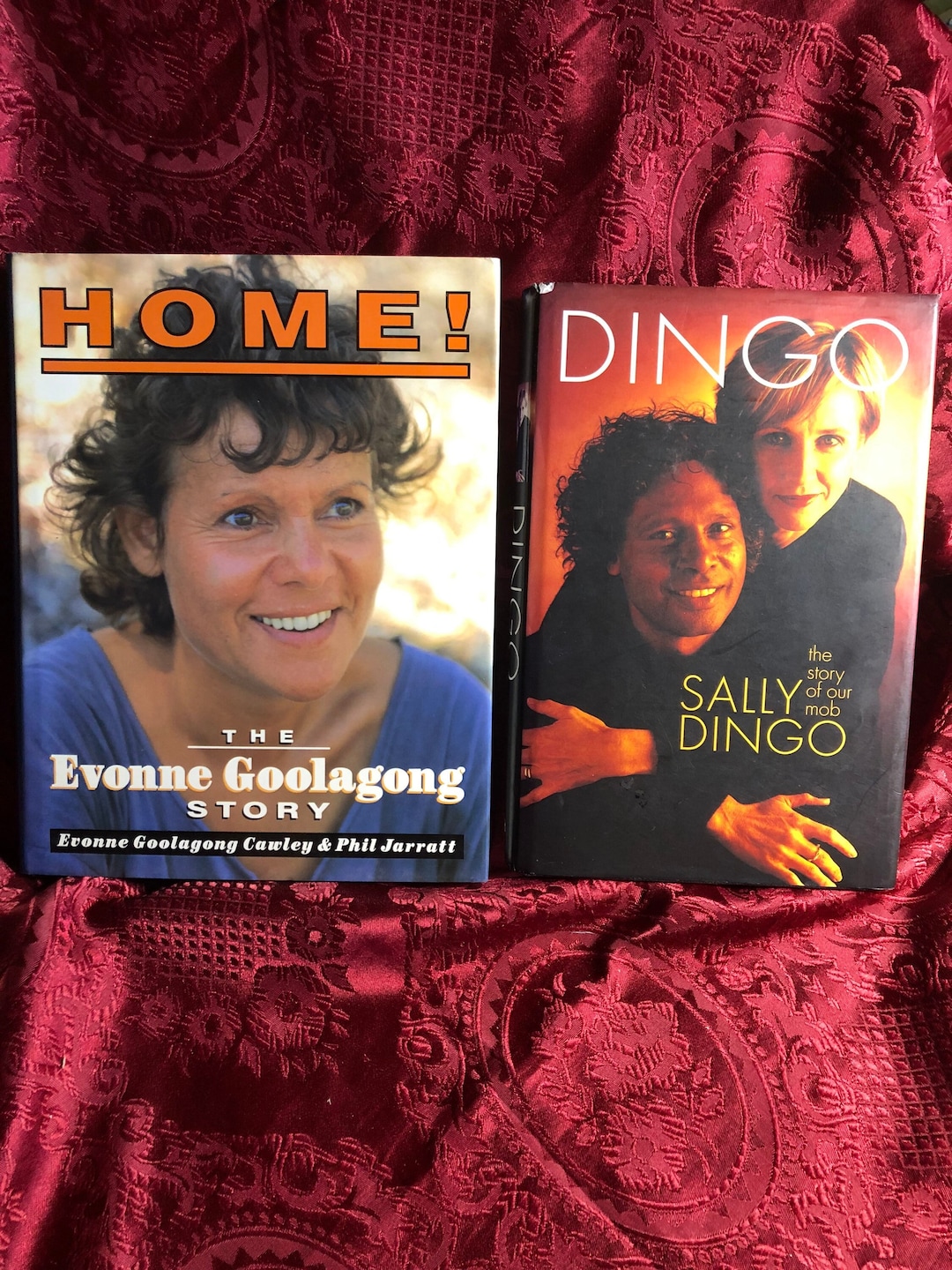 Evonne Goolagong home, Ernie Dingo dingo, 2 Hard Cover Books, Noted