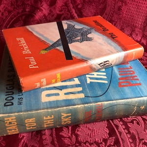 Reach For The Sky (1954 First Edition), and The Deadline, Two Books By Paul Brickhill, Biography of Douglas Bader, and Paris Intrigue,