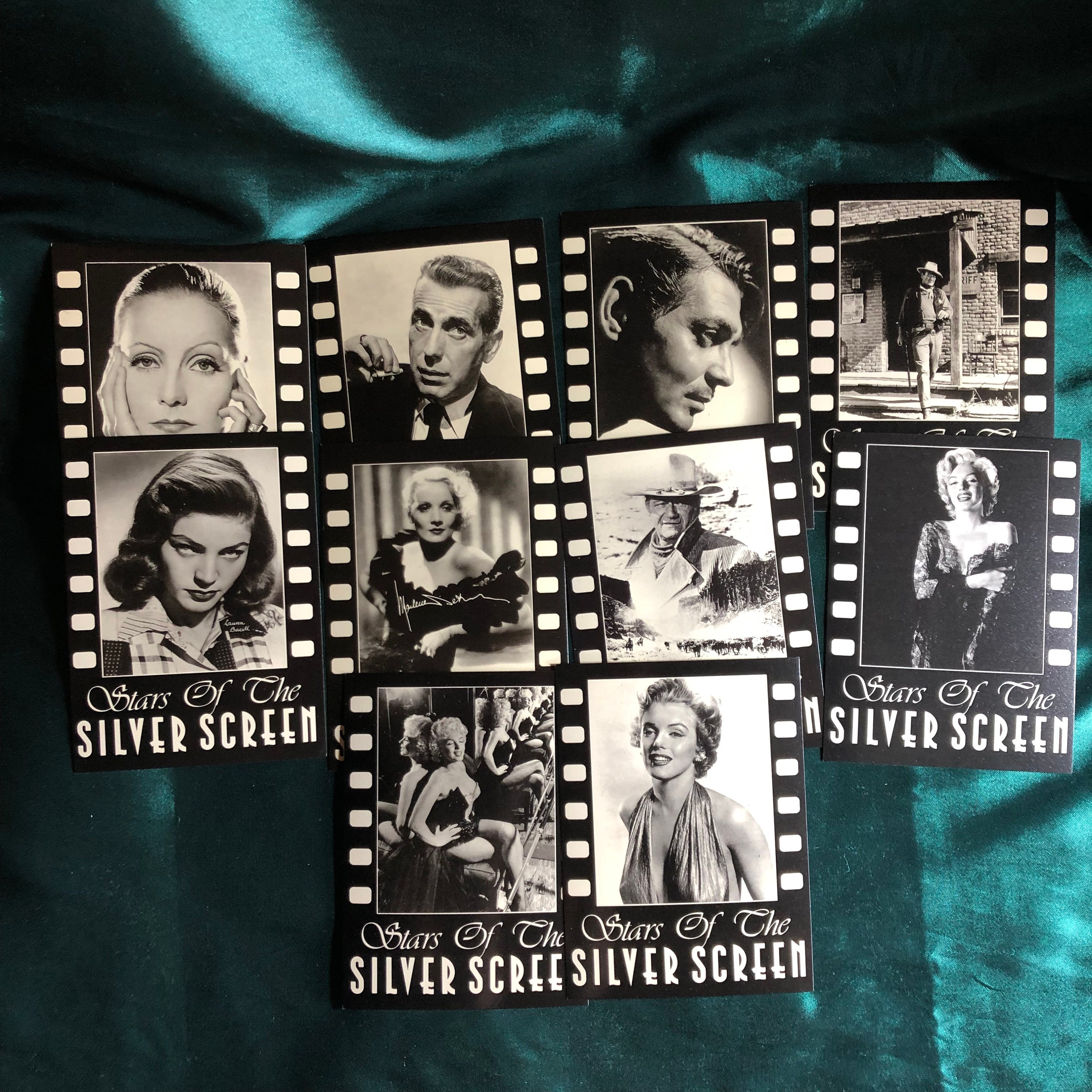 Stars of the Silver Screen, 10 Vintage Postcards by Athena 