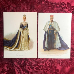 Superb And Rare Set of 12 Picture Cards Celebrating The Coronation Of King Edward VII 1902, Anglo-Swiss Milk Co., Antique Collector Prints.