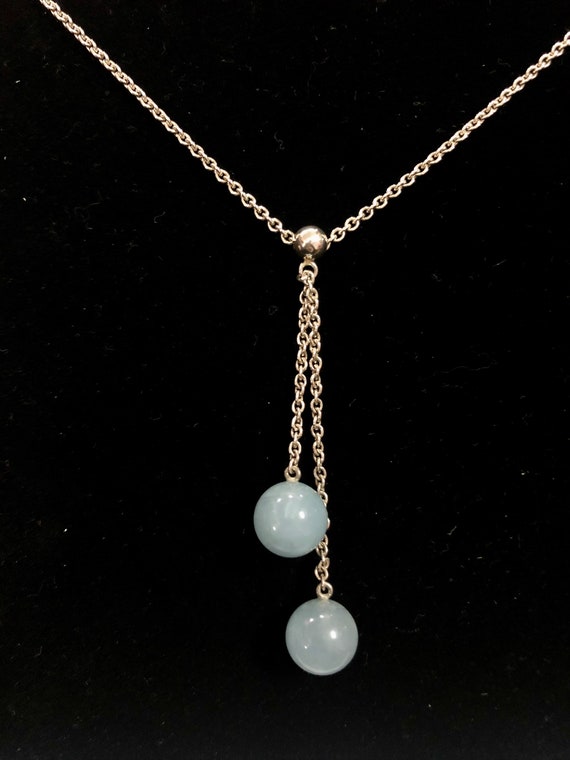 Silver and Aquamarine Necklace