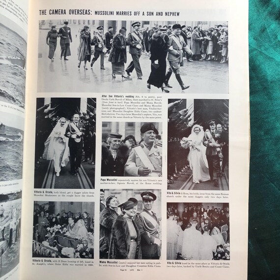 March 1st, 1937, Life Magazine, Scarce Original Copy in Fine