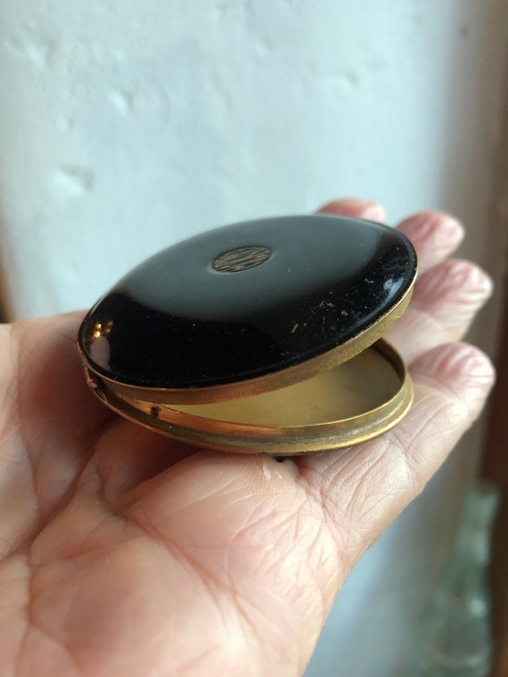 Vintage French Compact, “Morny” Cosmetics, Black F