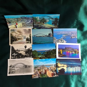 Sydney Harbour Bridge, 11 Vintage Postcards, Rare Images 1940's To 1970's, New South Wales History, Engineering, Collectable Cards.