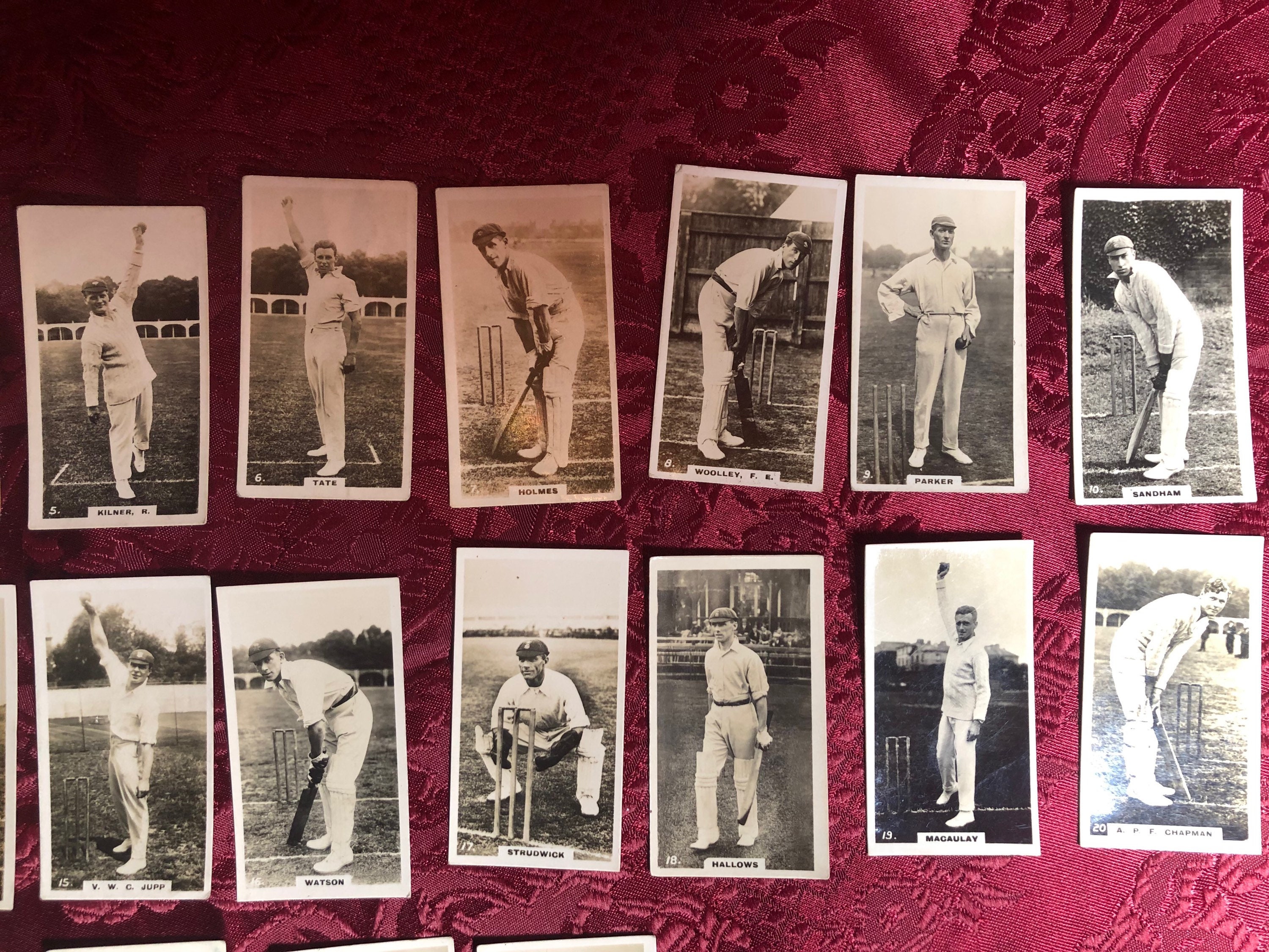 シガレットカード・クリケッターズ アンティーク 1926 年製 英国クリケット選手のシガレット カード