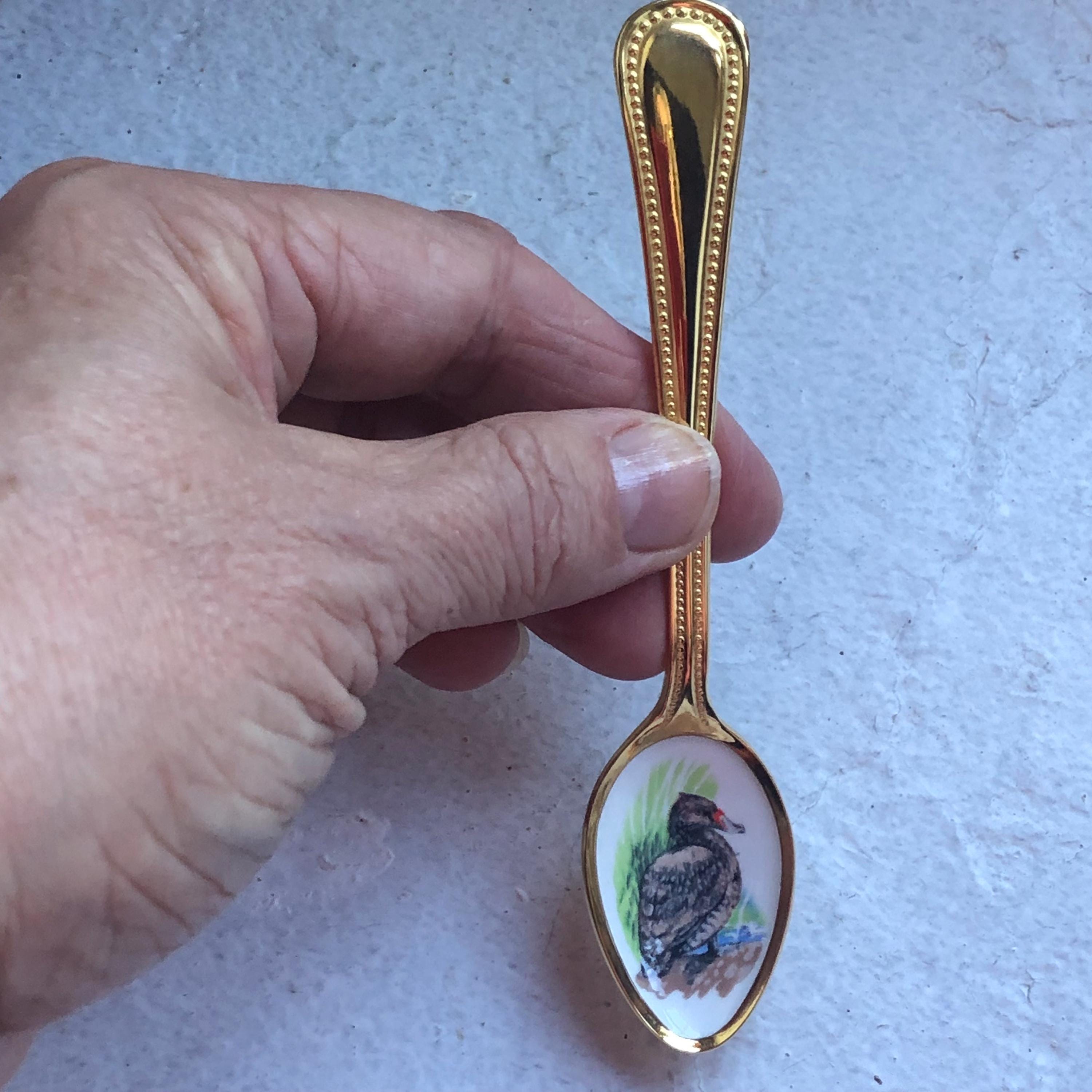 Set of 12 Collector Spoons, Gold-plated Stainless Made in Japan