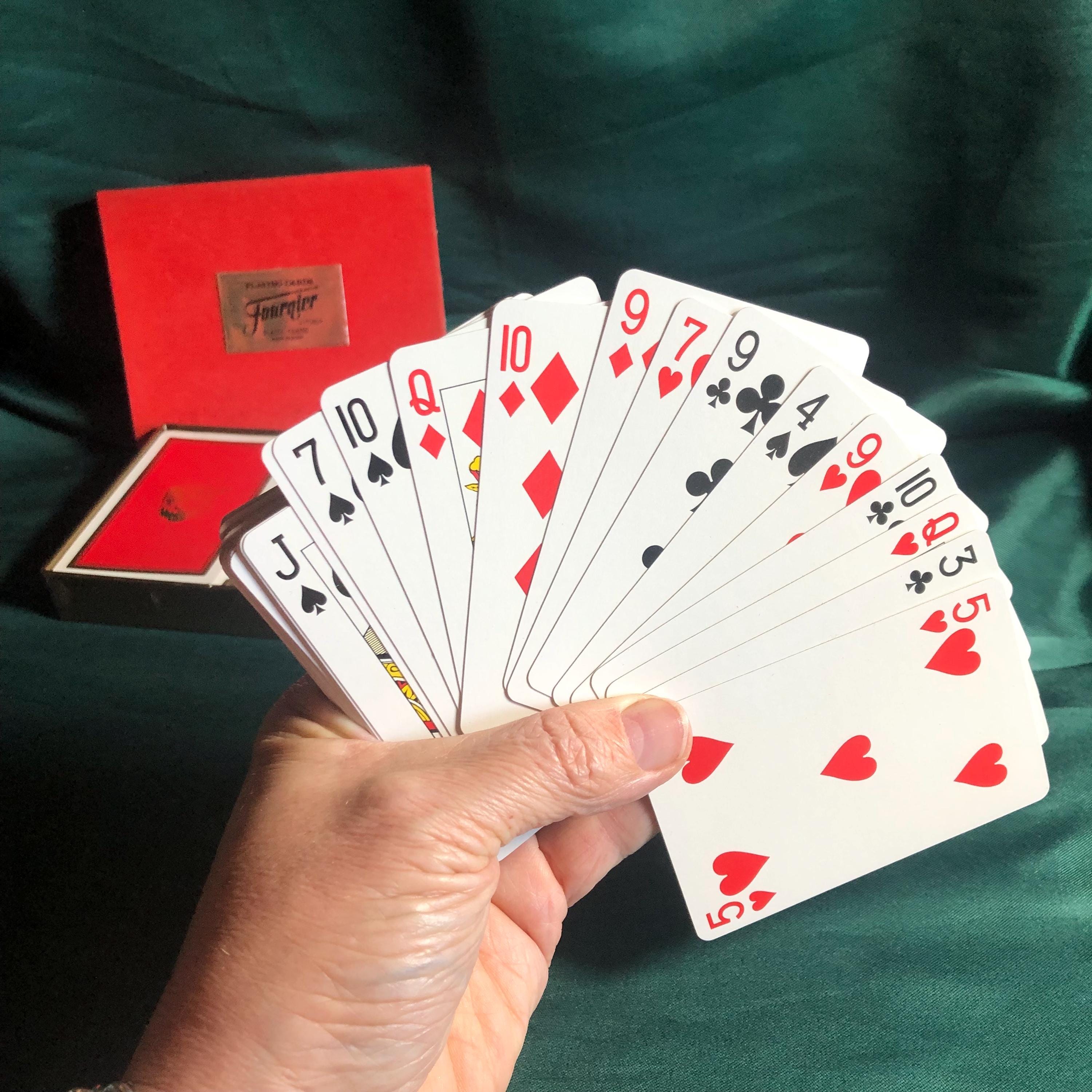 Vintage Playing Cards, Fournier Brand, Deluxe Twin Pack, Made in