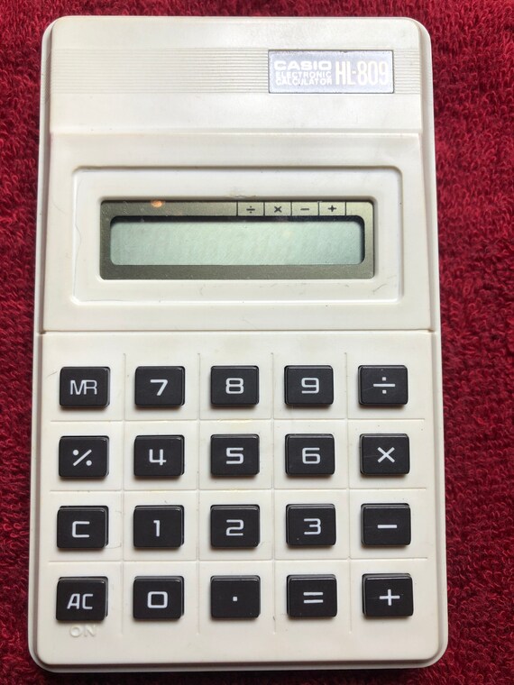 CASIO HL - 809, Retro Pocket Calculator, Made in Japan. - Etsy