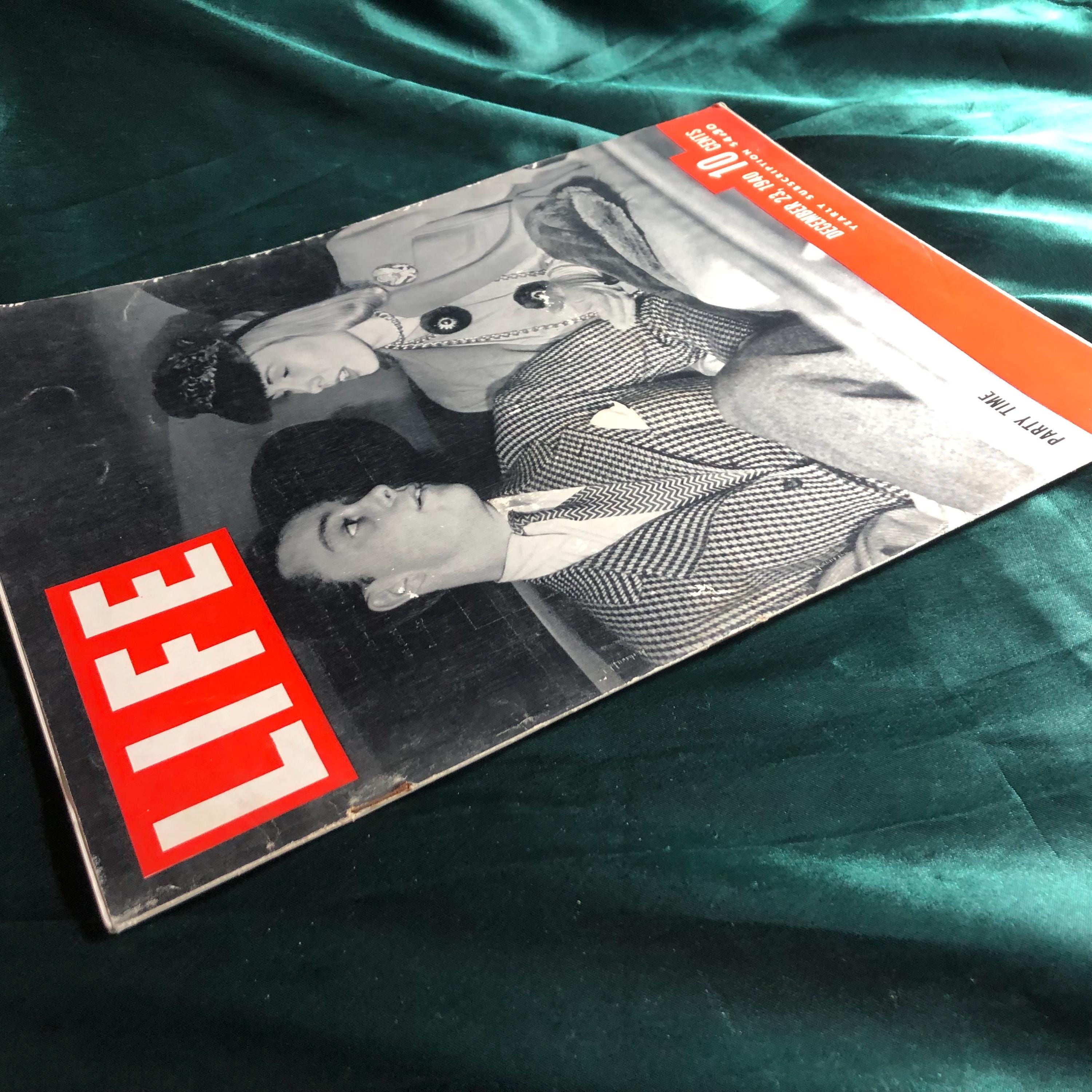 December 23, 1940, Life Magazine, Scarce Original Copy in December 23, 1940, Life Magazine, Scarce Original Copy in