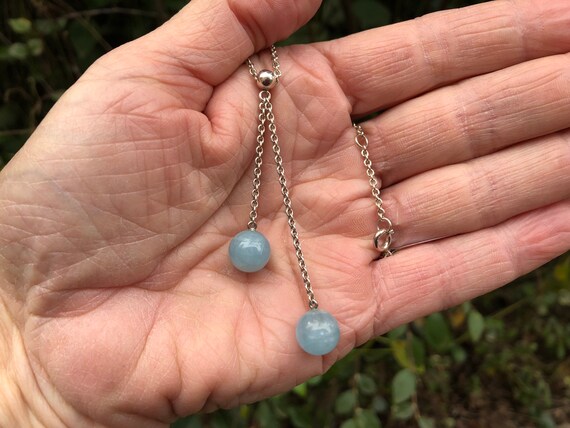 Silver and Aquamarine Necklace - image 3