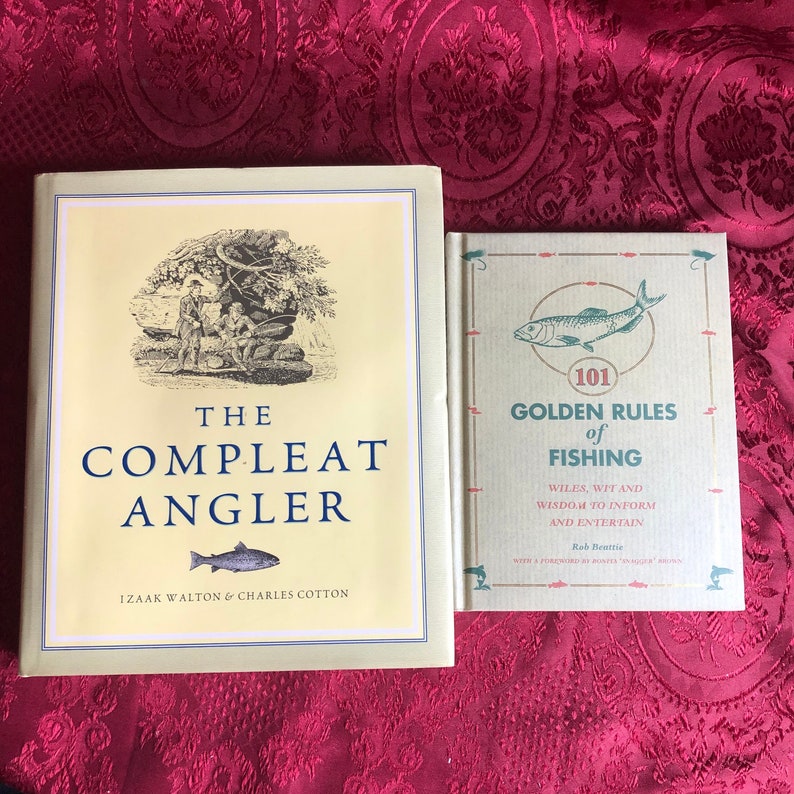 The Complete Angler, A Book By Izaak Walton & Charles Cotton, Plus, 101 Golden Rules Of Fishing, By Rob Beattie, 2 Books On Fishing, Sport. image 1