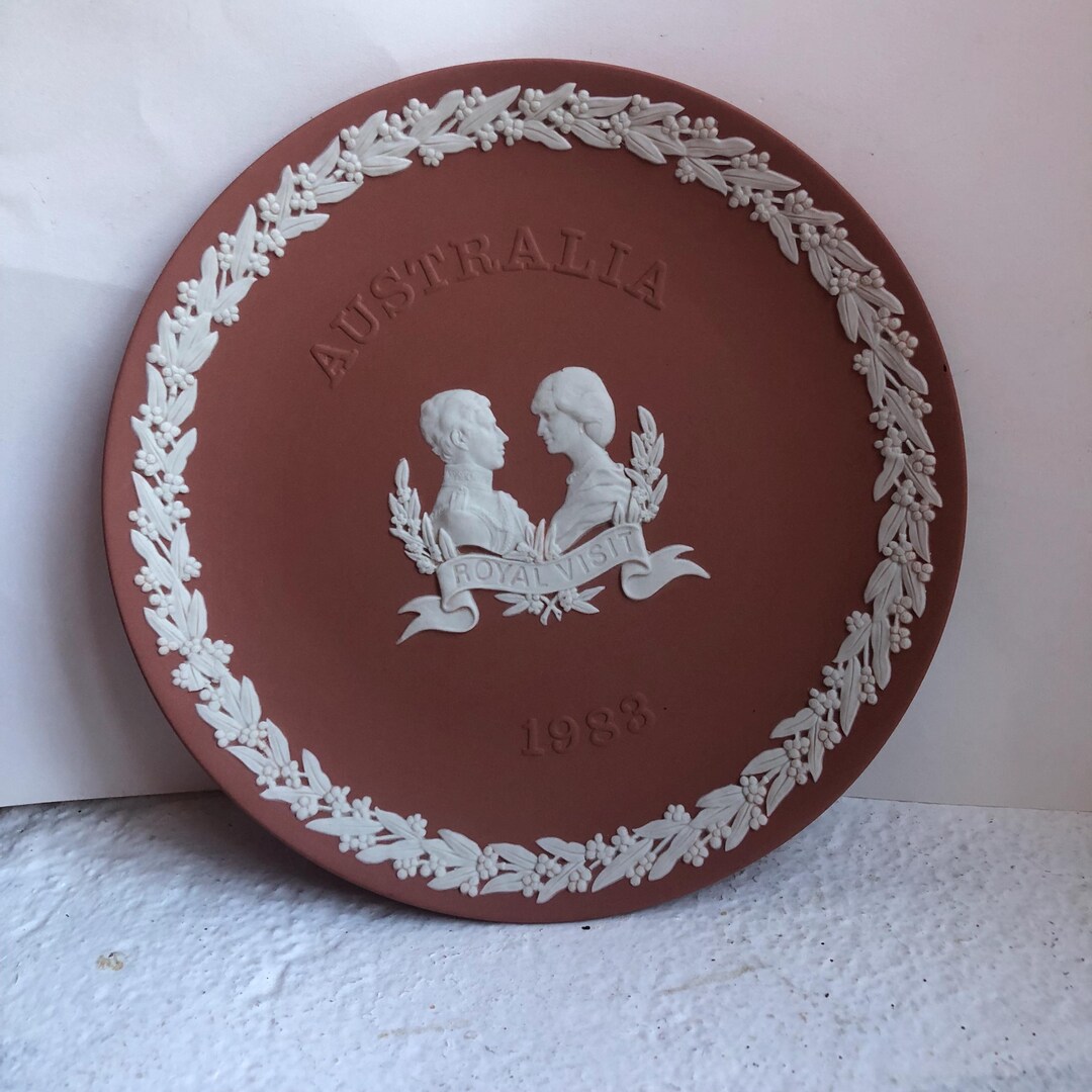 Visit Plate Vintage Wedgwood Terracotta Jasperware, Charles and Diana Plate, Royal ...