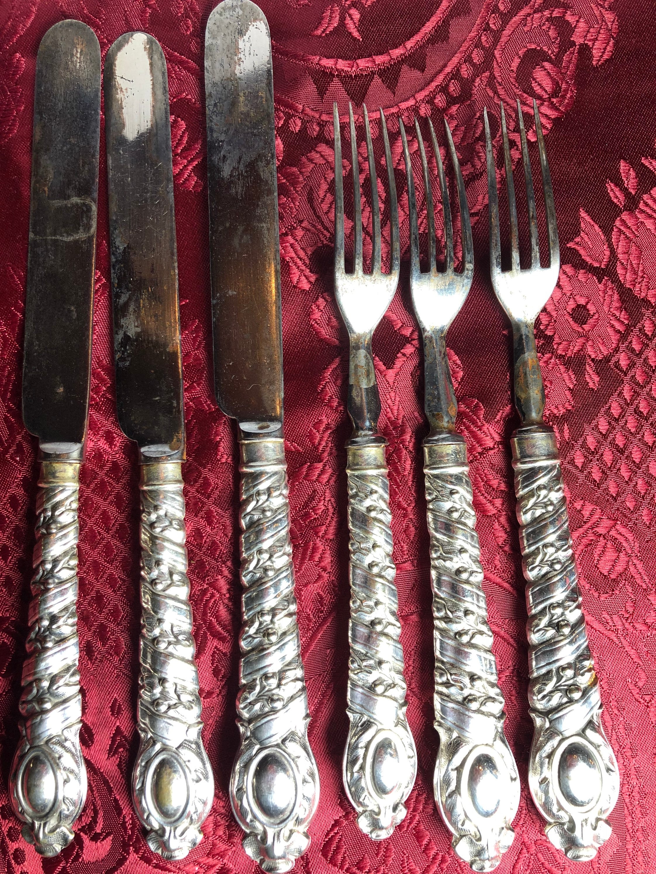 Set 4 Poggiaposate In Argento Stile Vittoriano - Per Coltelli, Forchette E Cucchiai, 9 Cm - Foto 3