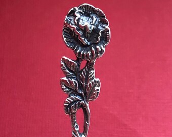 ヴィンテージ ヒルデスハイム ローズ ティースプーン - シルバー 835