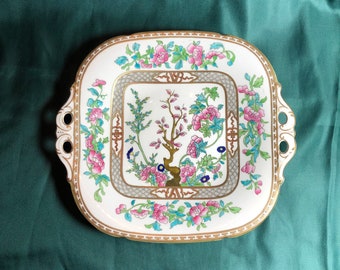 Coalport Indian Tree, Antique Cake Plate, Fine English China.