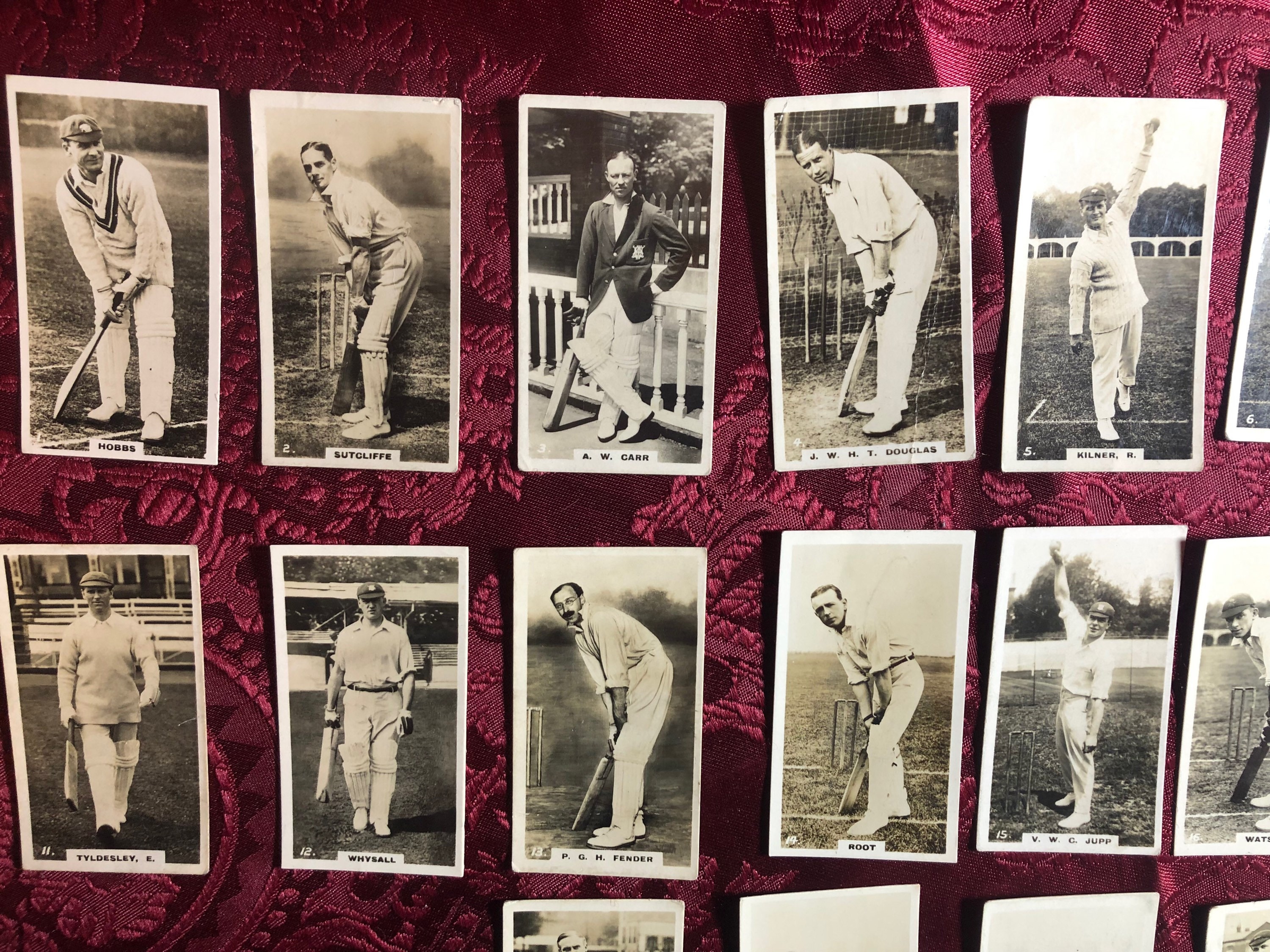 アンティーク 1926 年製 英国クリケット選手のシガレット カード