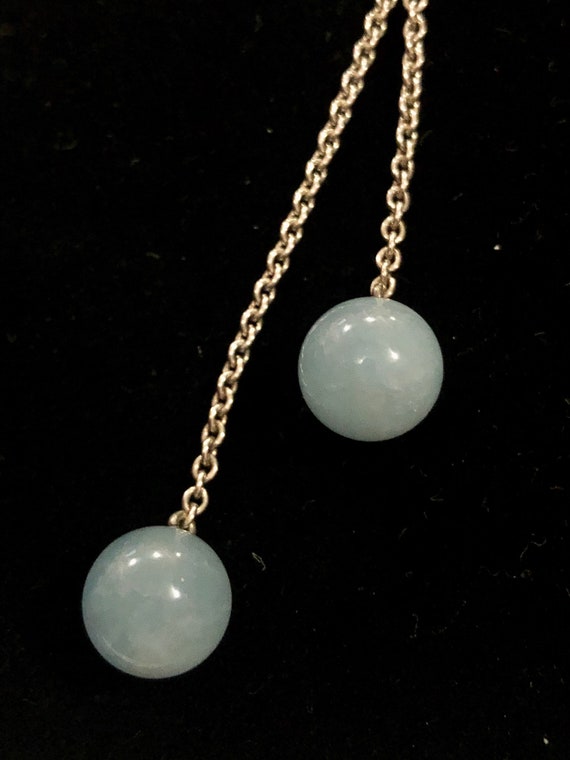 Silver and Aquamarine Necklace - image 2
