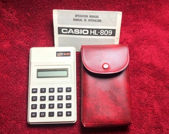 CASIO HL - 809, Retro Pocket Calculator, Made in Japan.