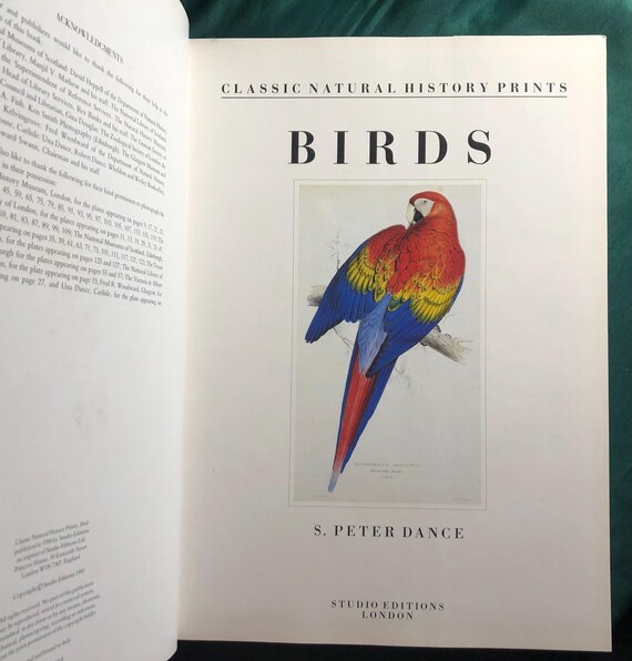 Birds-classic Natural History Prints, A Book by S. Peter Dance 