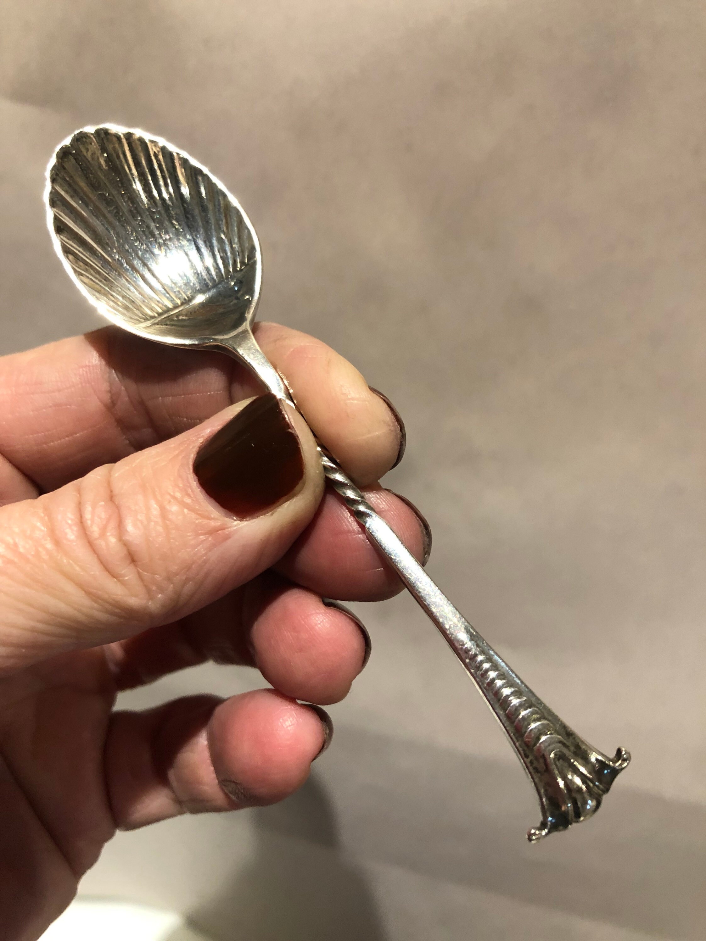 アンティーク スターリング シルバー ティースプーン、ボックス セット