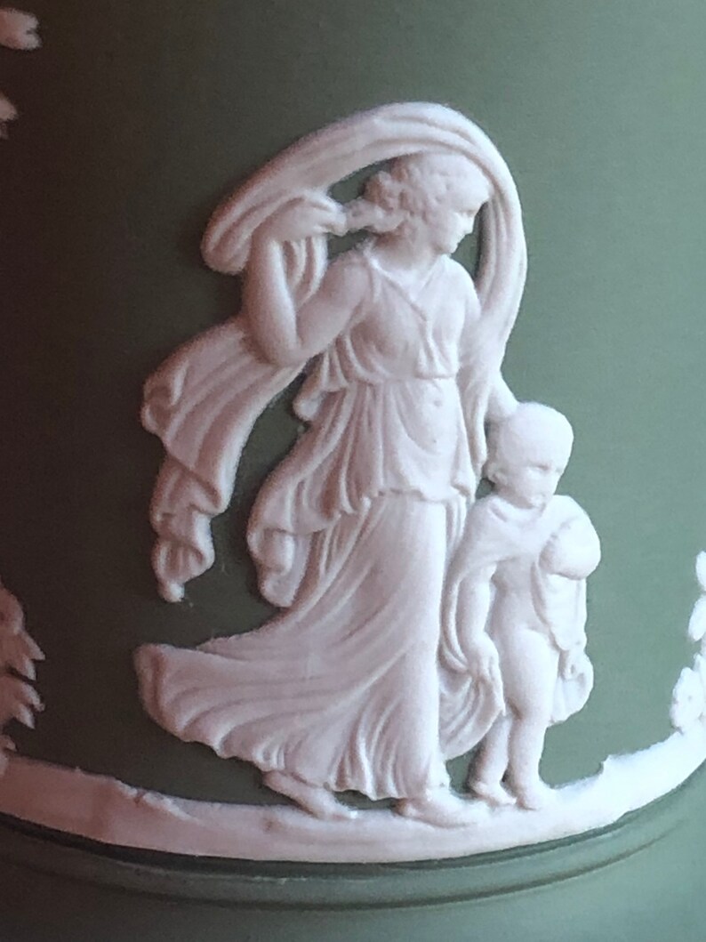 Vintage Wedgwood Sage Green Vase Classic Scenes Small Vase Etsy Australia