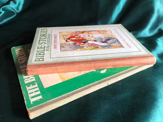 聖書物語と子供向け聖書物語、キリスト教絵本、ビンテージ就寝時のお話