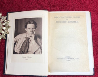 The Complete Poems Of Rupert Brooke, 1941 Hardcover Edition, English Poetry.