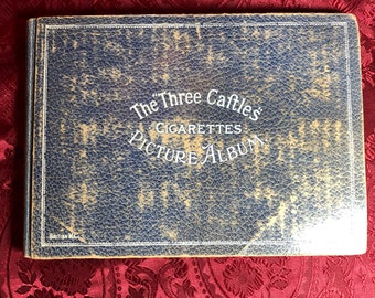 Antique Cigarette Card Album, Filled With Sets of Cigarette Cards, Animals,  Navy, Movie Stars, Nature, Flowers,