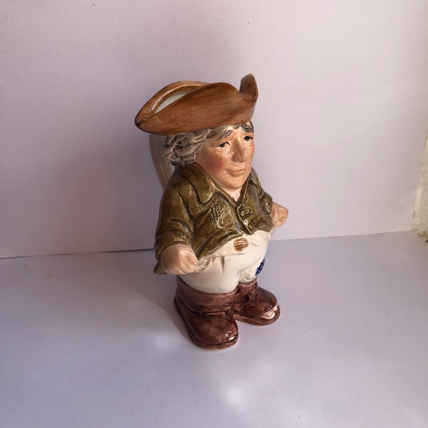 Vintage Toby Jug, Quality Product By ‘Leonardo’, Glazed Ceramic Figurine Of ‘Poorman’.