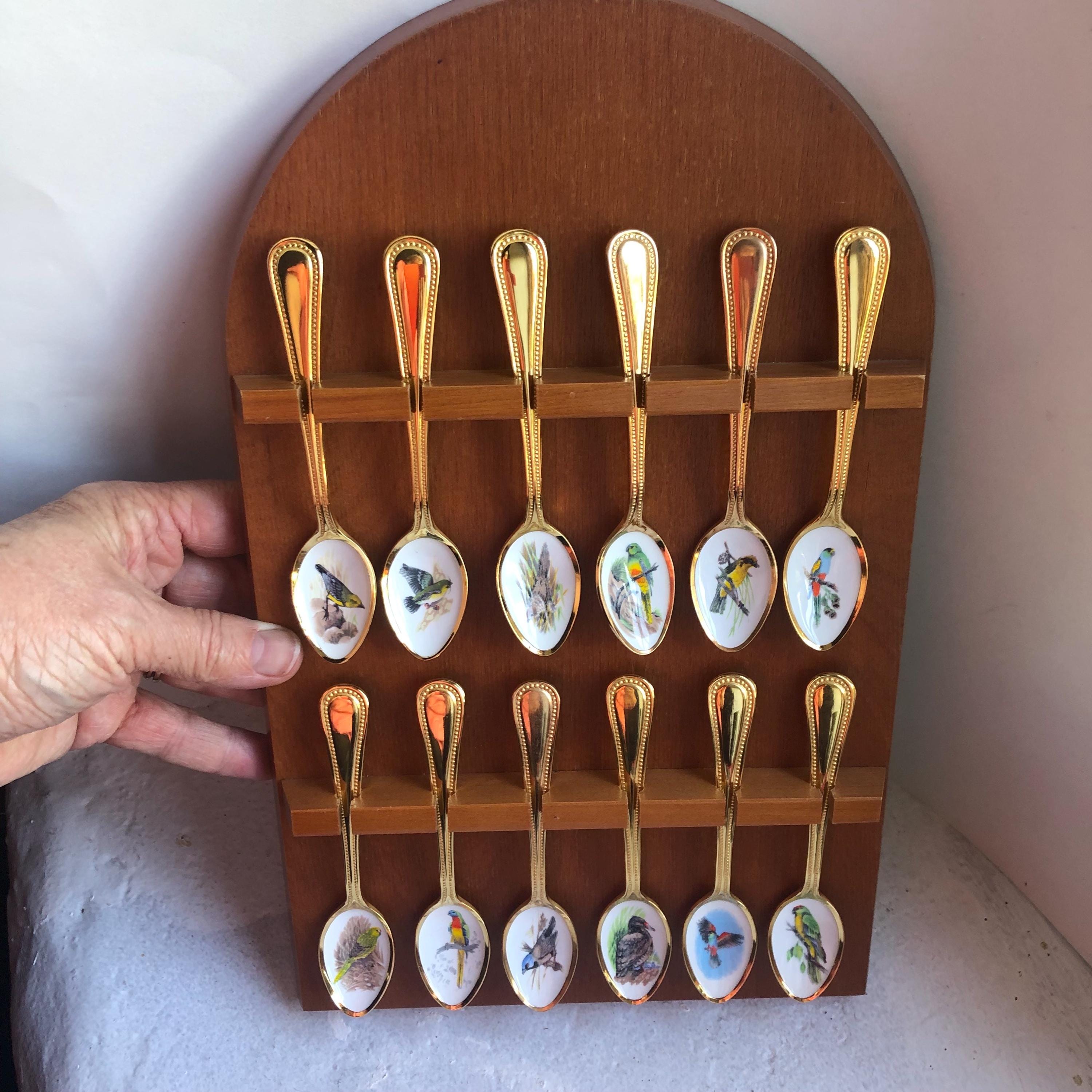 M12 ヴィンテージ スプーン Set of 12 Collector Spoons, Gold-plated Stainless Made in Japan