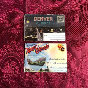 Two Postal Booklets: Through The Heart Of Colorado, Denver At Night, 1920's/30's Postal Ephemera, Rare Images Of Old Denver, Rocky Mountains