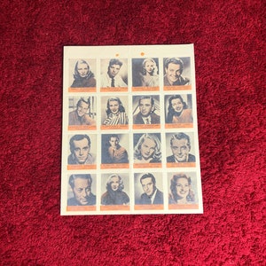 Rare Hollywood Movie Stars Photo Transfers, 1940’s, Authentic and Original, Betty Grable, Burt Lancaster, Tyrone Power, Rex Harrison, Etc.