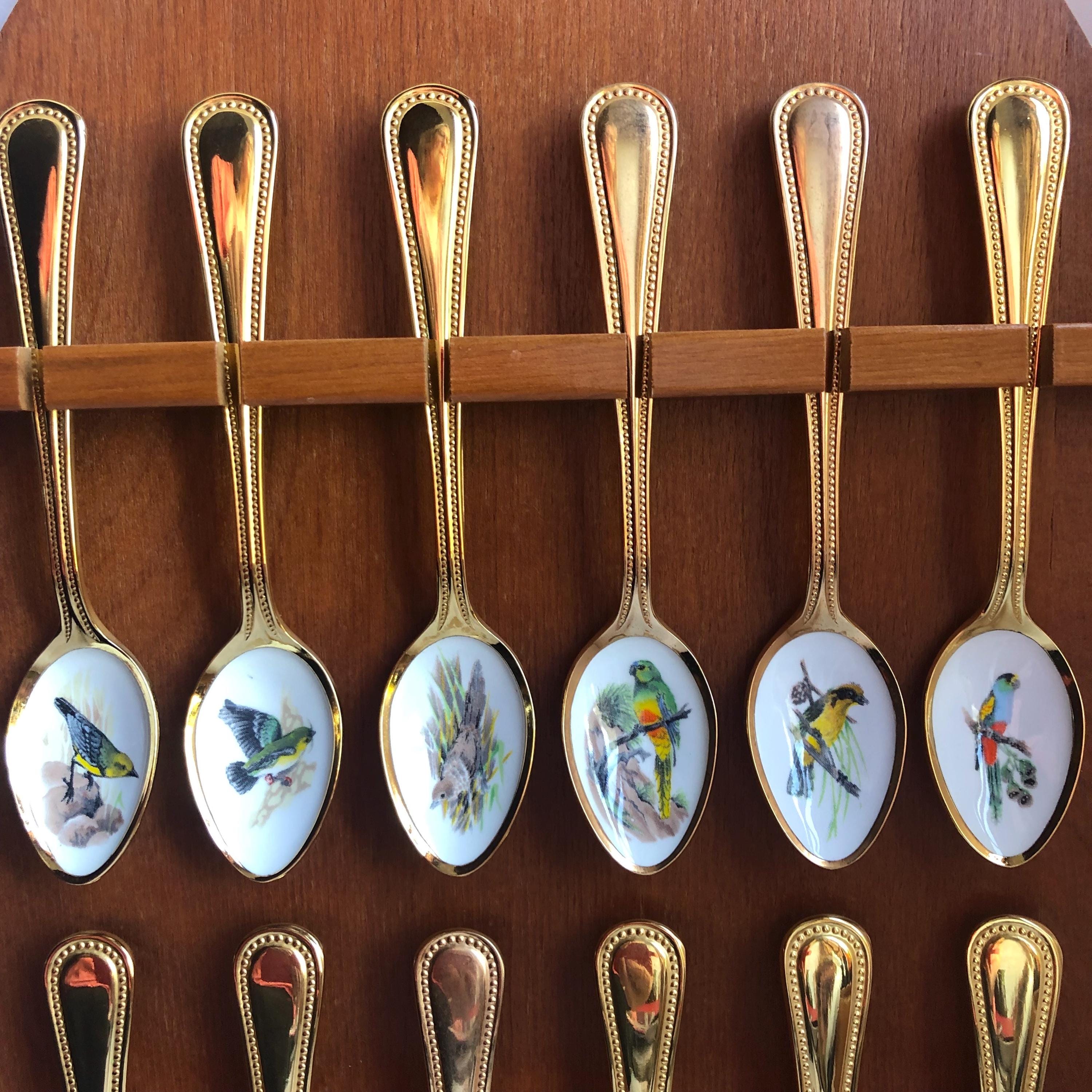 M12 ヴィンテージ スプーン Set of 12 Collector Spoons, Gold-plated Stainless Made in Japan