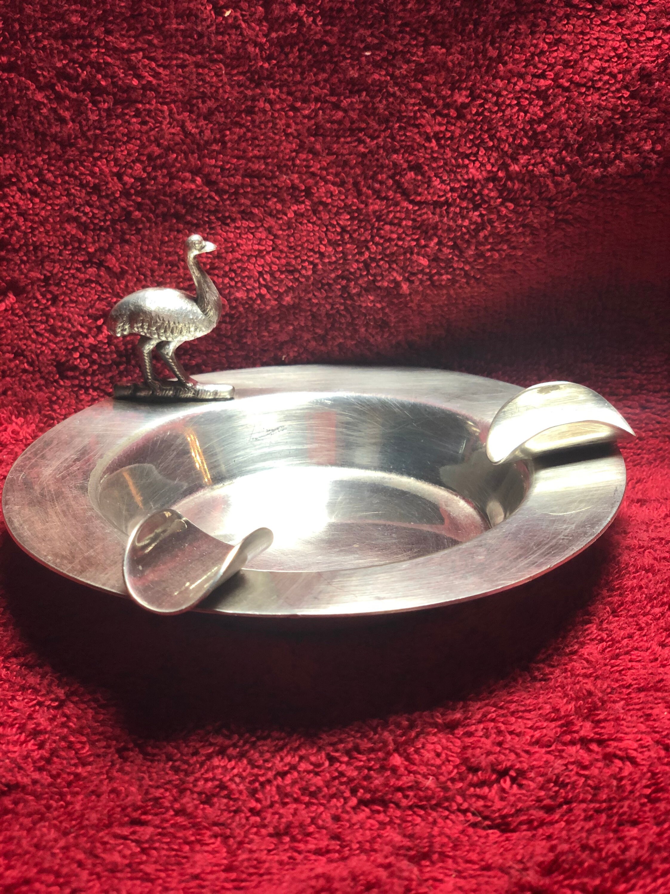 Australiana Silver Plate Ashtray Emu. Etsy