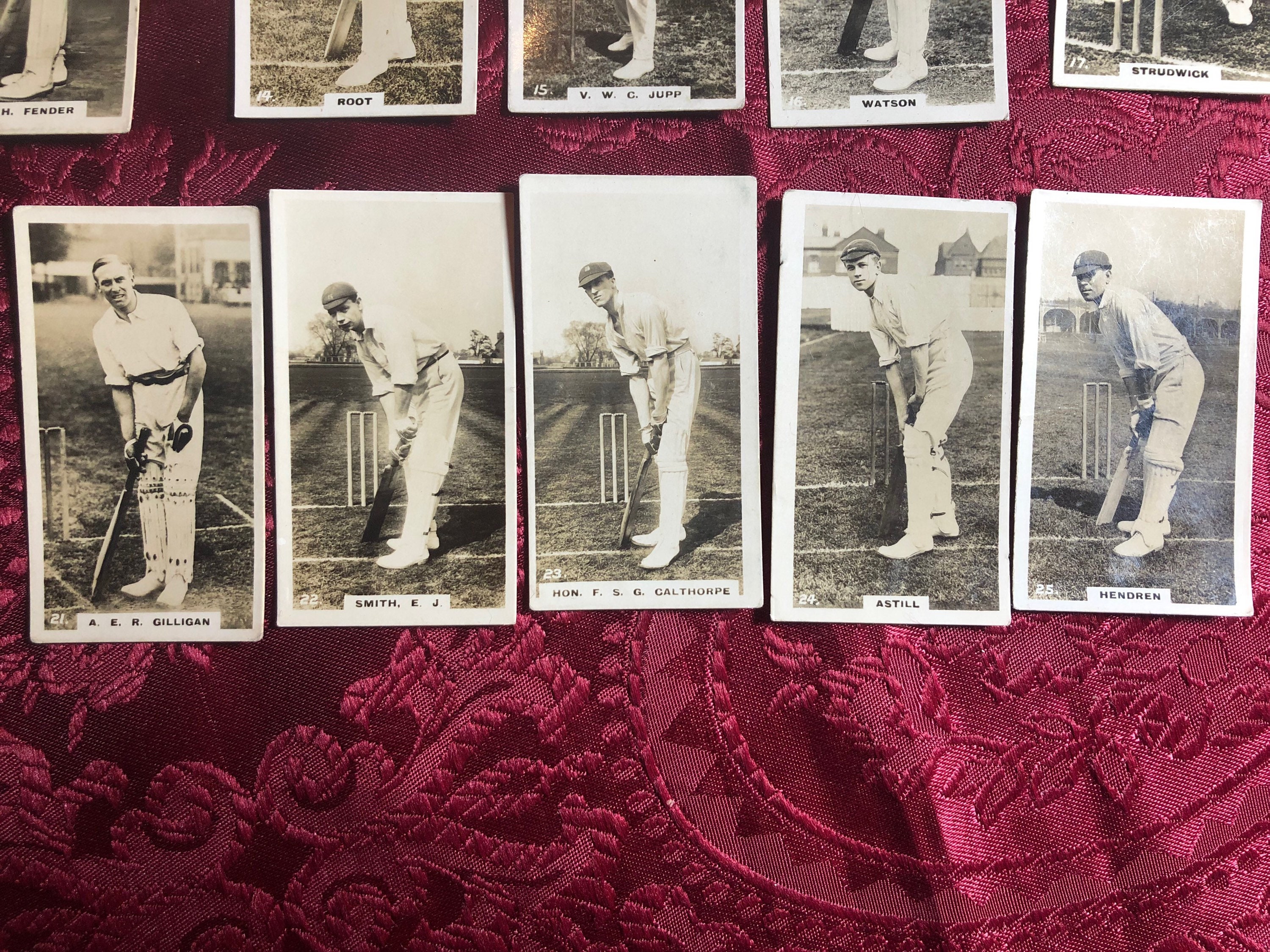 wills cigarette cards cricketers Antique 1926 Set of English Cricketers Cigarette Cards, Set of 25 Cards, W.  D. & H. O. Wills, English Cricket Team, Collectors Item