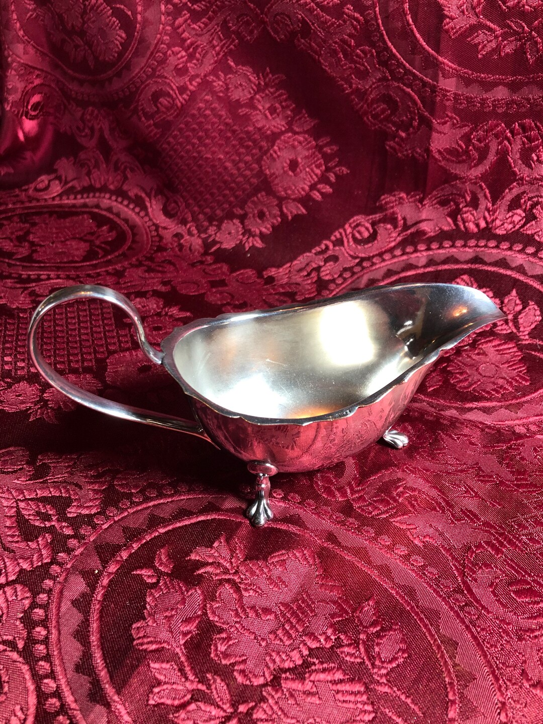 Vintage Silver Plate Gravy Boat, Stamped EPNS, Elegant Sauce Boat