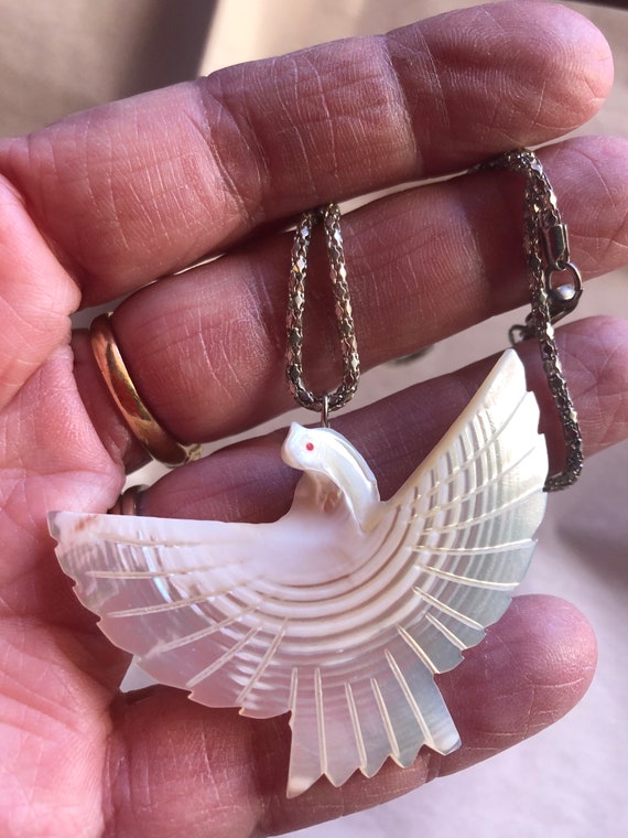 Mother of Pearl Bird Necklace - Gem
