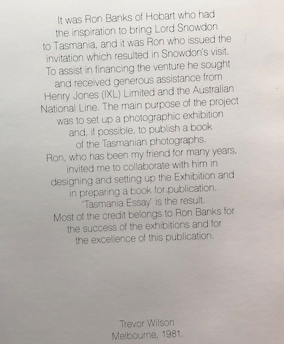 LORD DON ／don Tasmania essay LORD DON ／don Tasmania essay Snowdon: Tasmania Essay Text by