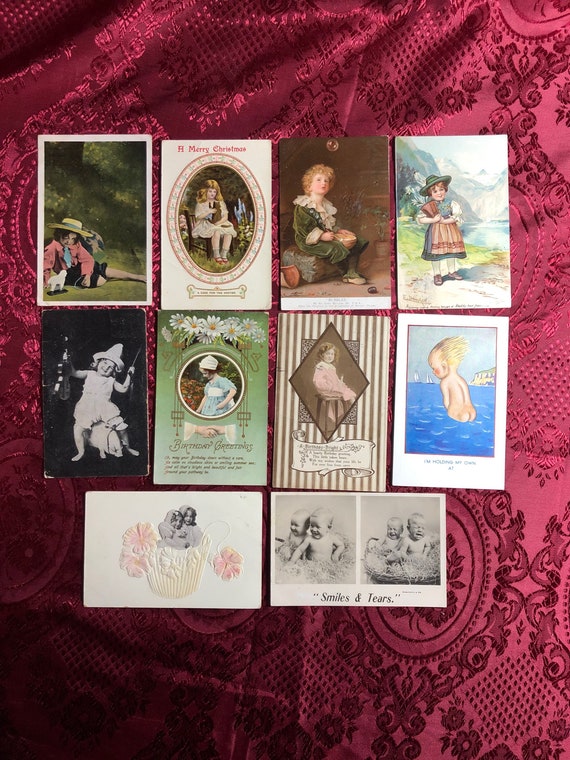 Antique Picture Postcards Ten Old Postcards Featuring Etsy