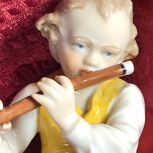 Antique Royal Vienna Porcelain Musician, "Boys in the Band" Superb Austrian Porcelain Statuette, Musicians, Children.